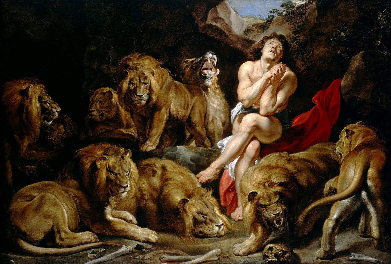 

Репродукция картины на холсте Daniel in The Lions Den 1615 г.