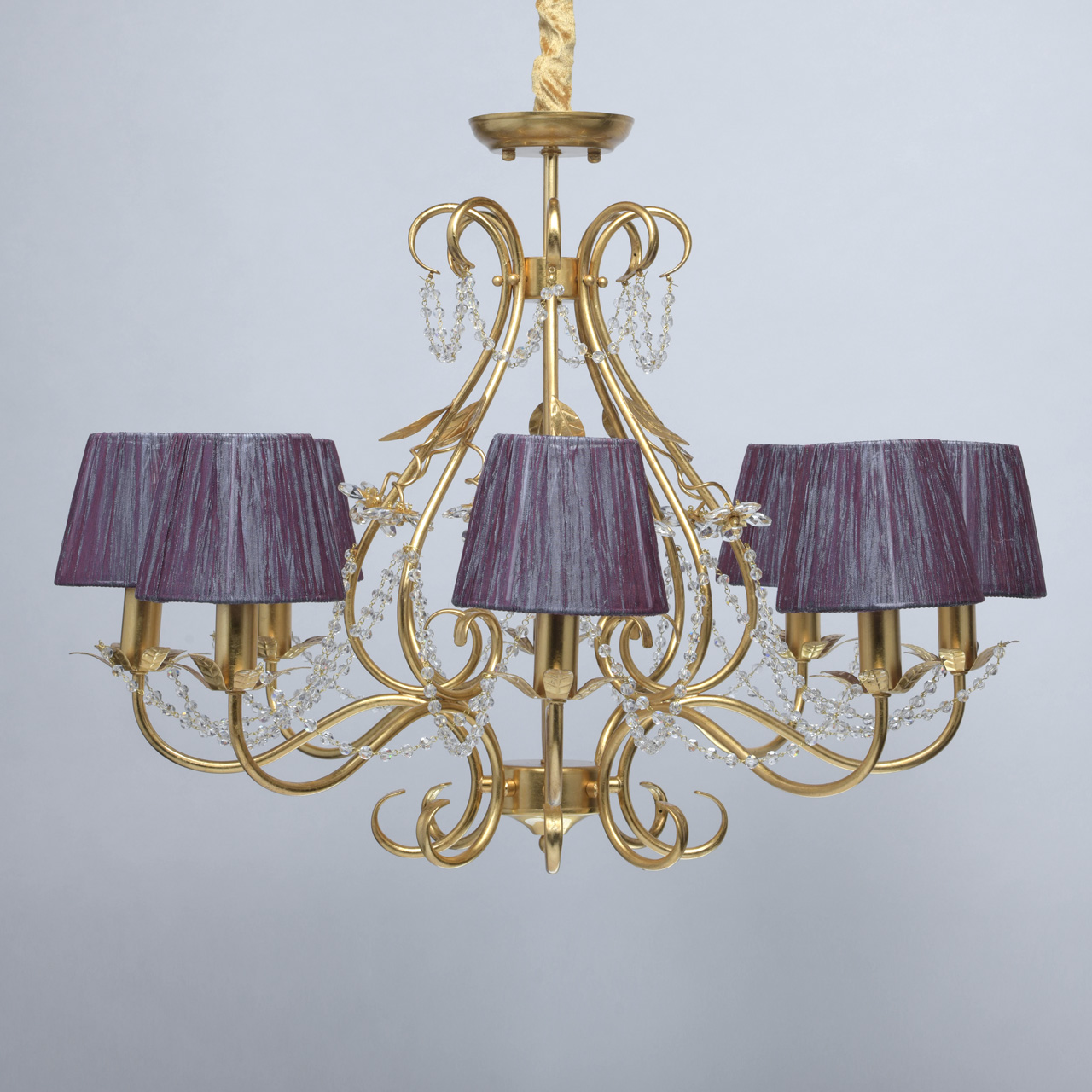 

Подвесная люстра валенсия с текстильными плафонами