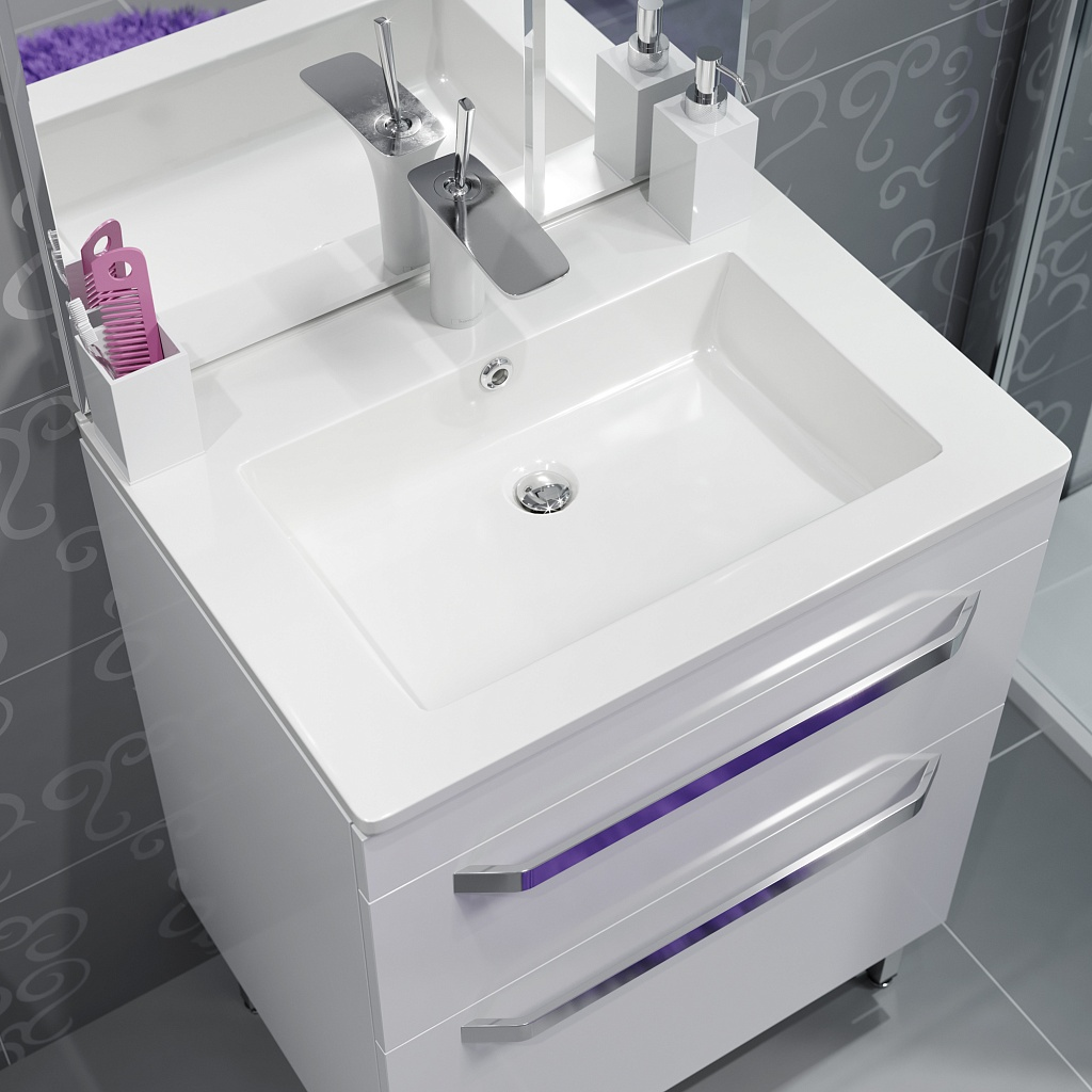 

Тумба с раковиной Praga 65 белого цвета