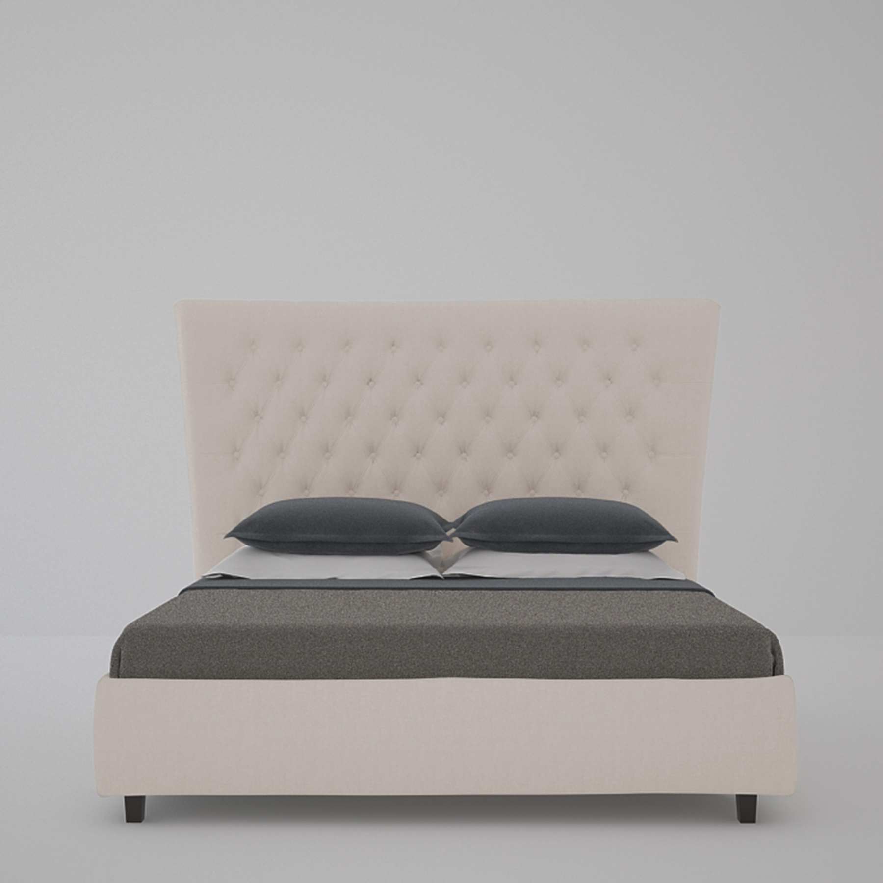 Кровать Trasimeno 160х200 серого цвета