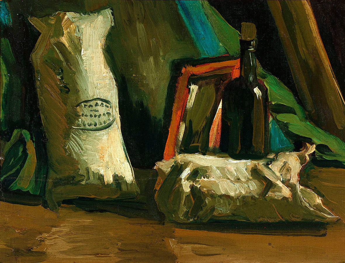 

Репродукция картины на холсте Still Life With Two Sacks And Bottle 1884 г.