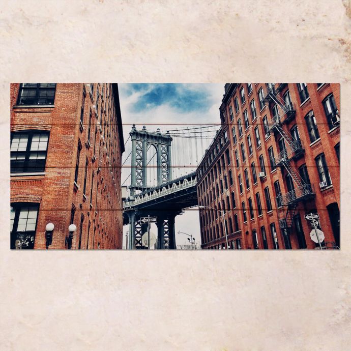 

Картина на дереве New York 40х80
