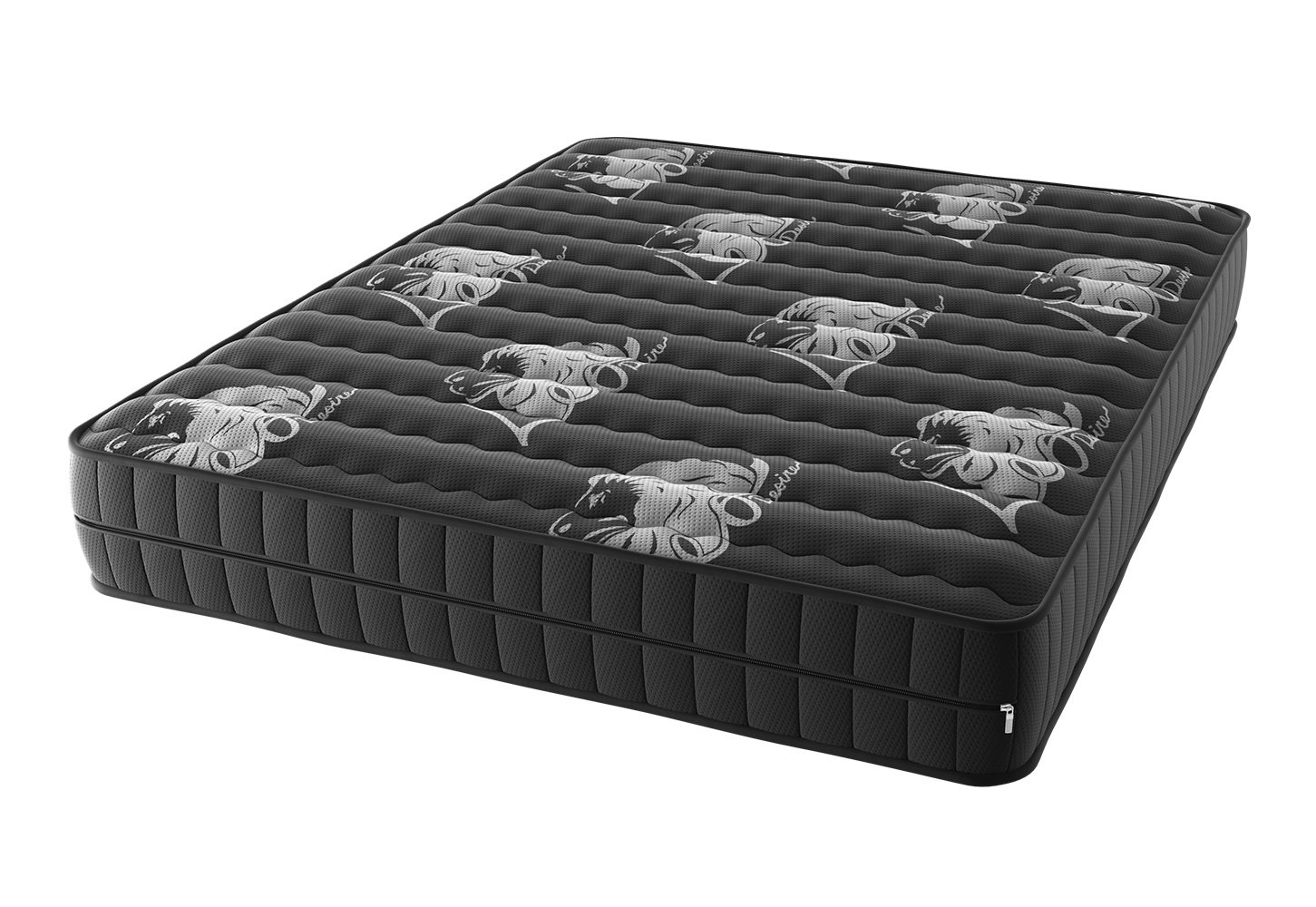 

Пружинный матрас аквамарин Premium 180x200 с чехлом из трикотажа черного цвета