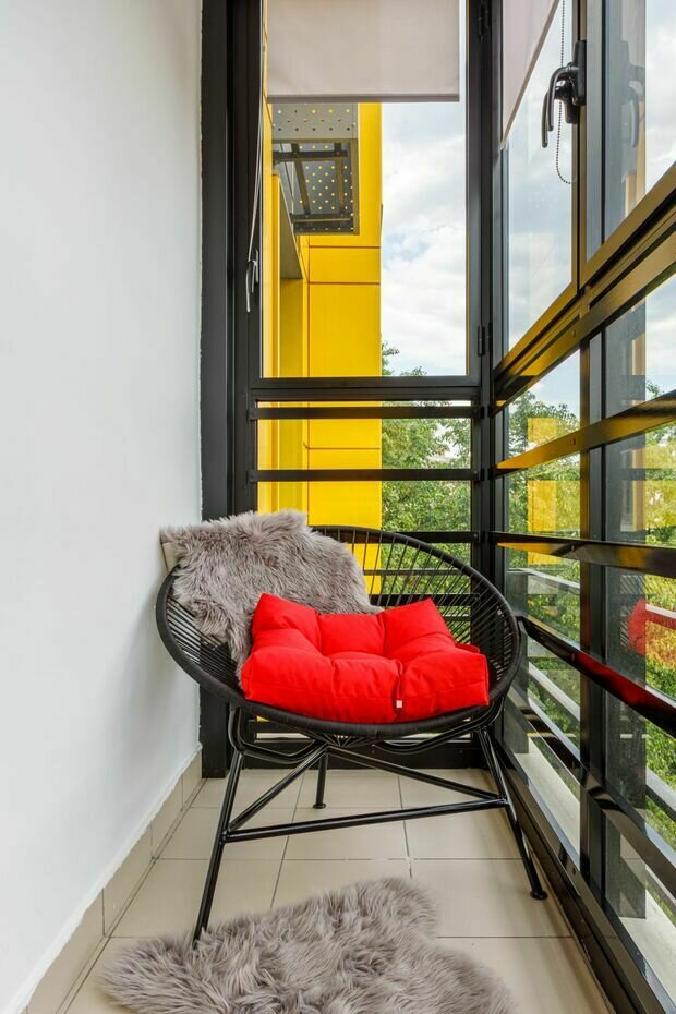 Фотография: Балкон в стиле Современный, Минимализм, Проект недели, 1 комната, 40-60 метров – фото на INMYROOM