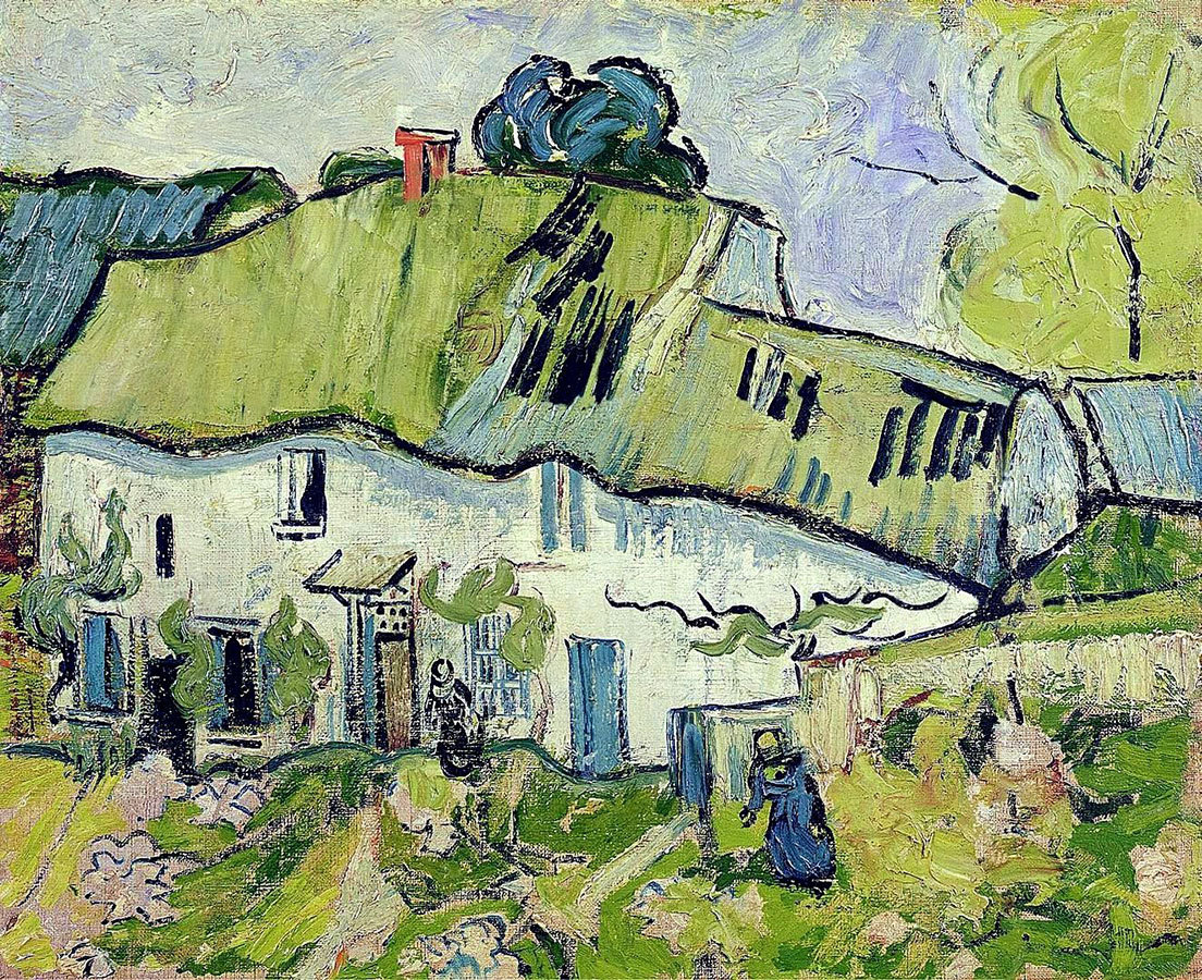 

Репродукция картины на холсте Farmhouse With Two Figures 1890 г.