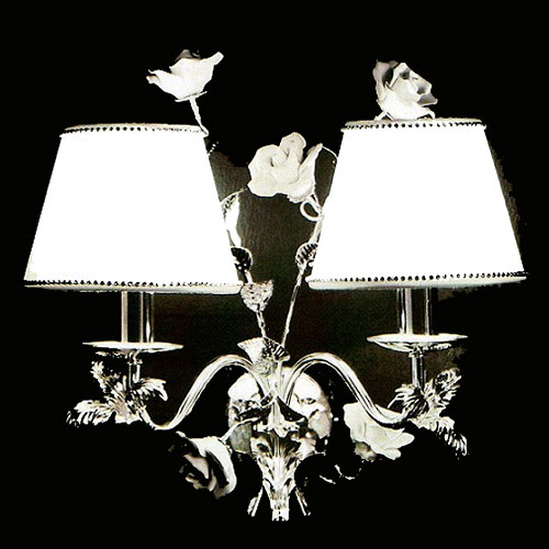 Бра mm Lampadari Paris декорированный в виде листьев и стеблей