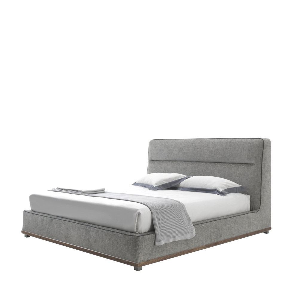 

Кровать Lysette Queen Size серого цвета 180х200