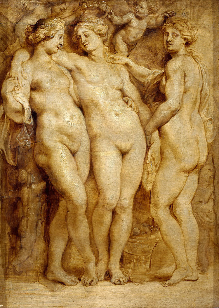 

Репродукция картины на холсте три грации The Three Graces