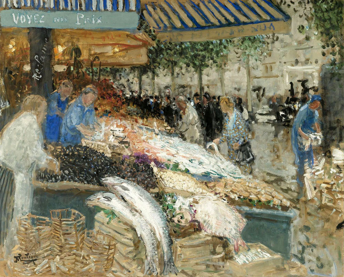 

Репродукция картины на холсте The Fishing Market