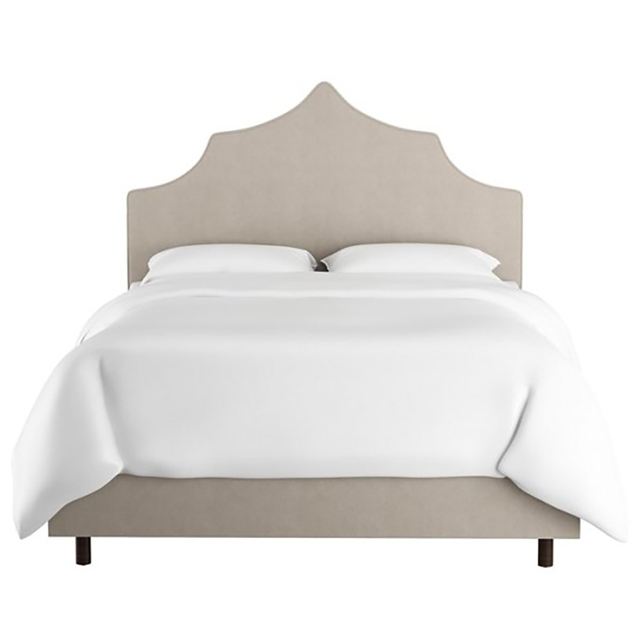 

Кровать Camille Light Gray Velvet бежевого цвета 160х200