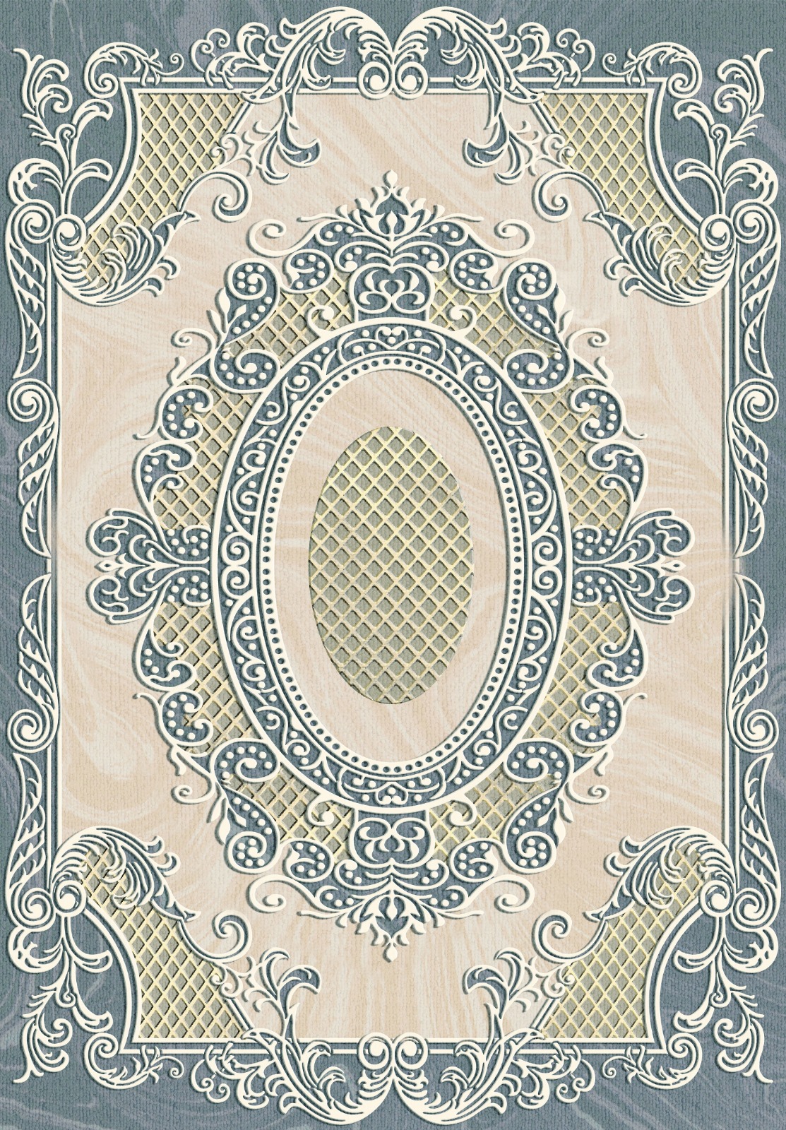

Ковер сине-бежевого цвета 160x230