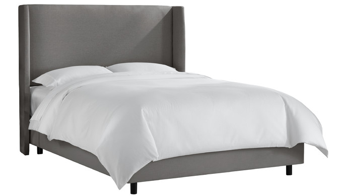 

Кровать Kelly серый велюр 160х200