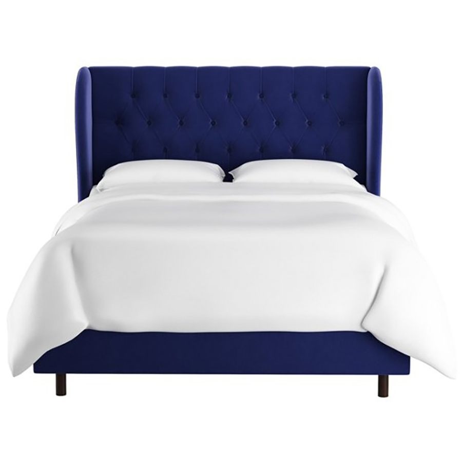 

Кровать Reed Wingback Blue Velvet синего цвета 160х200