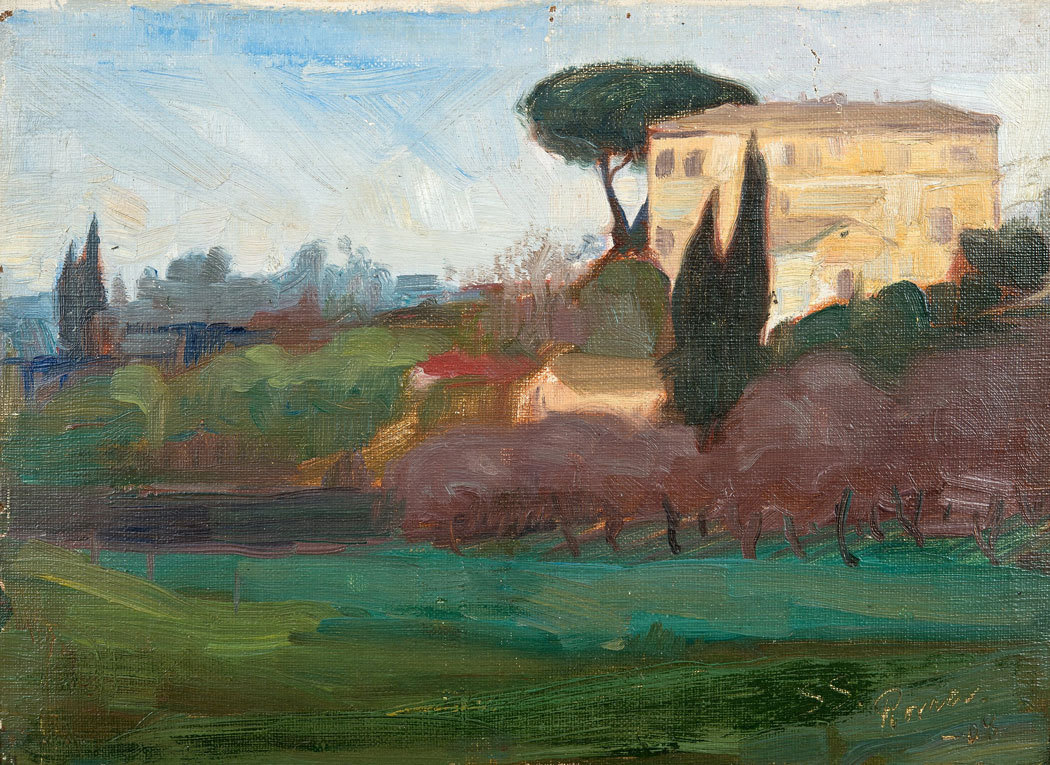 

Репродукция картины на холсте View From Rome