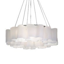ДИЗАЙНЕРСКАЯ ПОДВЕСНАЯ ЛЮСТРА LOGICO SOFFITTO С 8 ПЛАФОНАМИ CRYSTAL LIGHT