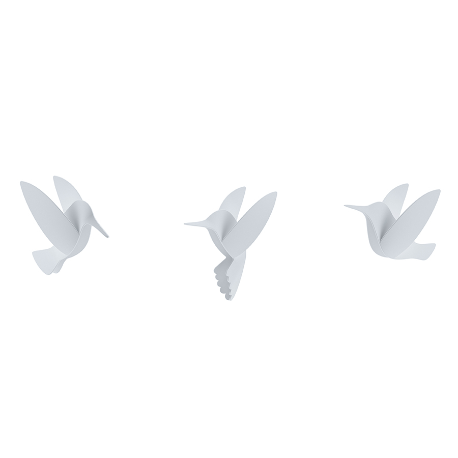 

Декор для стен Hummingbird из девяти элементов белого цвета