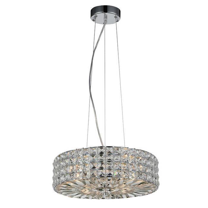 Подвесная люстра ST LUCE с декоративным плафоном из хрусталя Подвесная люстра ST LUCE с декоративным плафоном из хрусталя