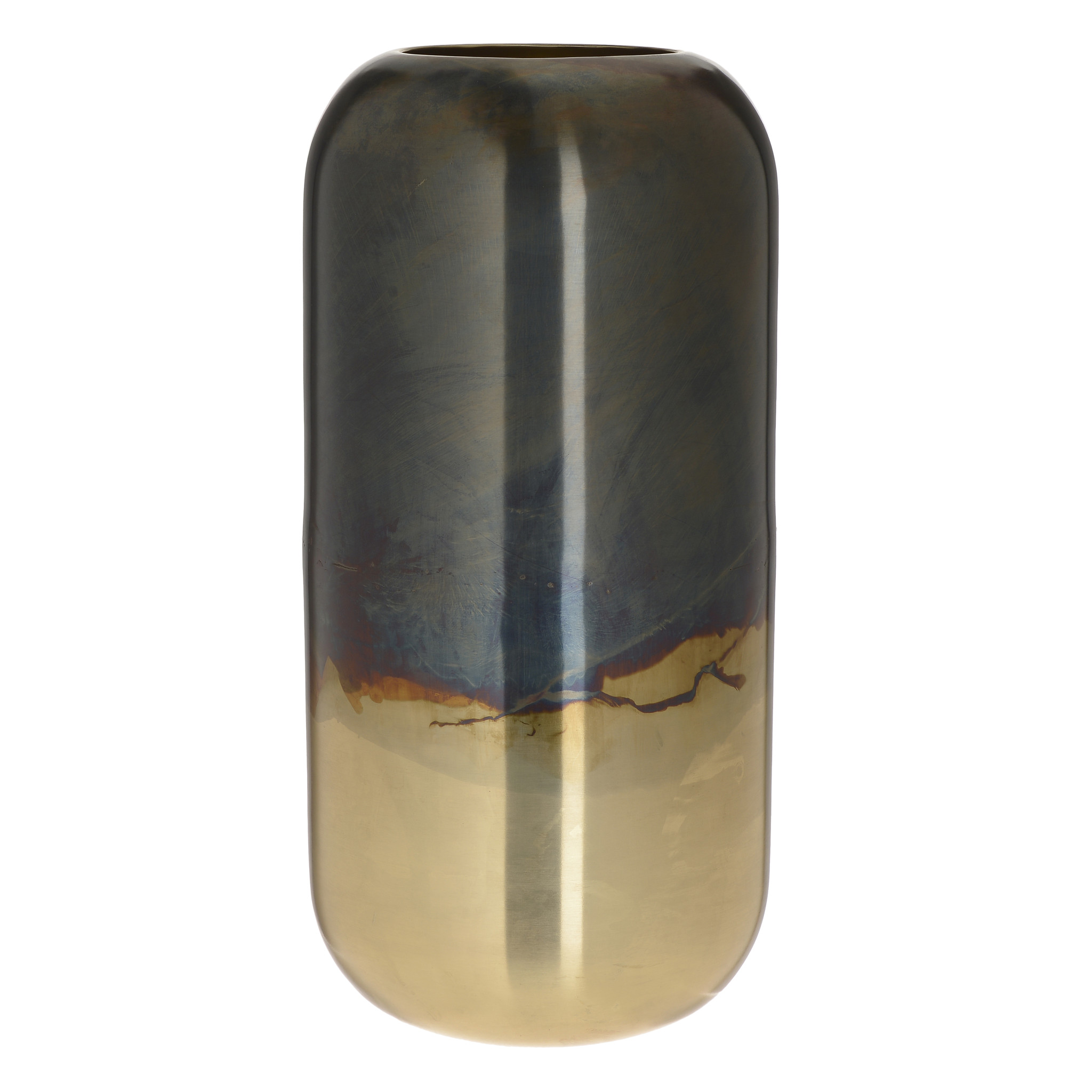 

Металлическая ваза черно-золотого цвета