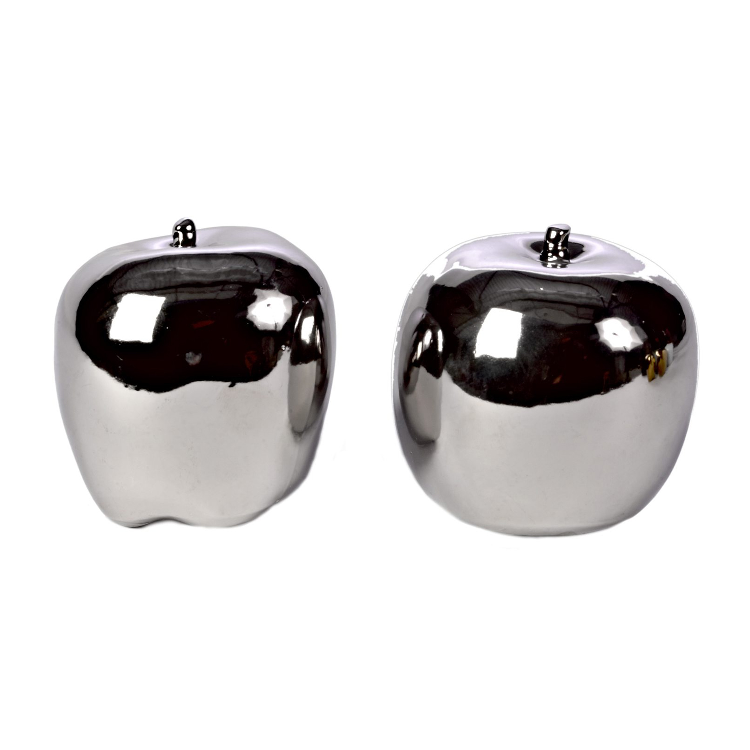 

Комплект из двух декоров Apple Silver серебряного цвета