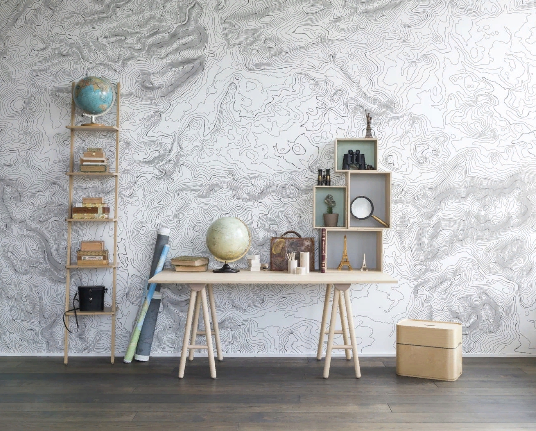 

Дизайнерские обои Elevation Lines White