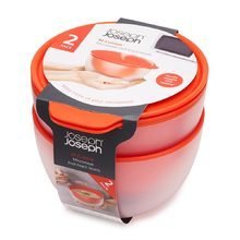 Набор из двух мисок с двойными стенками для микроволновой печи Joseph Joseph m-cuisine оранжевый Набор из двух мисок с двойными стенками для микроволновой печи Joseph Joseph m-cuisine оранжевый