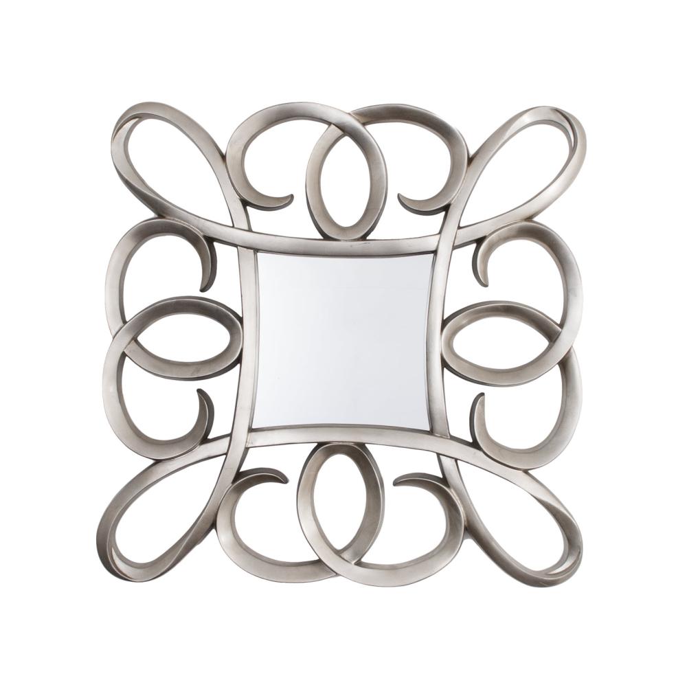 

Настенное зеркало Silver Swirl Frame в серебряной раме