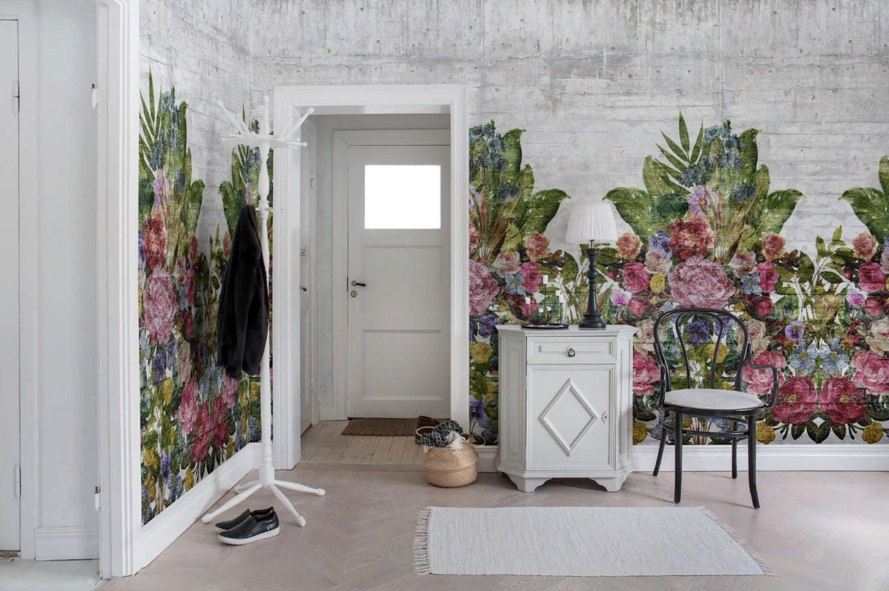

Дизайнерские обои Flower Burst Concrete