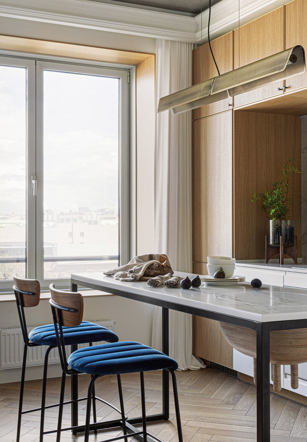 Фотография: Кухня и столовая в стиле Эклектика, Малогабаритная квартира – фото на INMYROOM