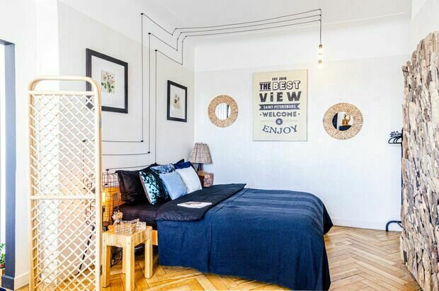 Фотография: Спальня в стиле Современный, Эклектика, Проект недели, Сталинка, 1 комната, 40-60 метров – фото на INMYROOM