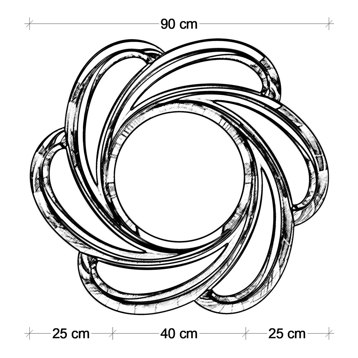 

Настенное зеркало линн серебро металлик (s)