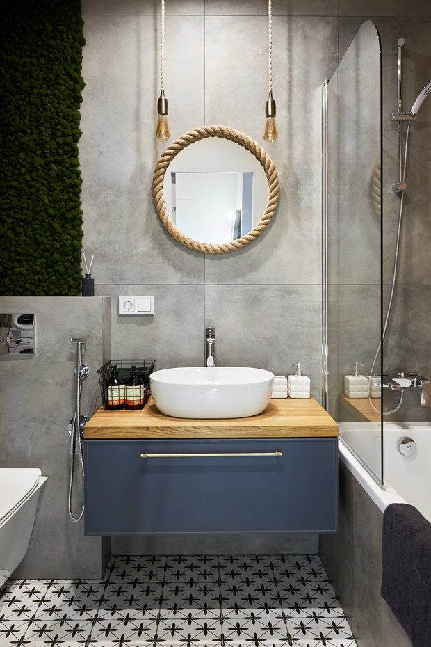Ванная комната в стиле лофт: нюансы, идеи, фото
