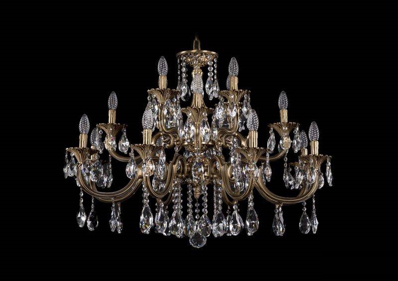 

Подвесная люстра Bohemia Ivele с хрустальными цепочками и кулонами