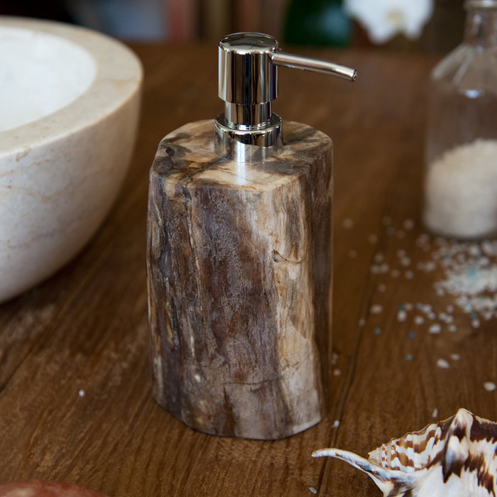 Дозатор для жидкого мыла из окаменелого дерева Teak&Water Polish PW Дозатор для жидкого мыла из окаменелого дерева Teak&Water Polish PW