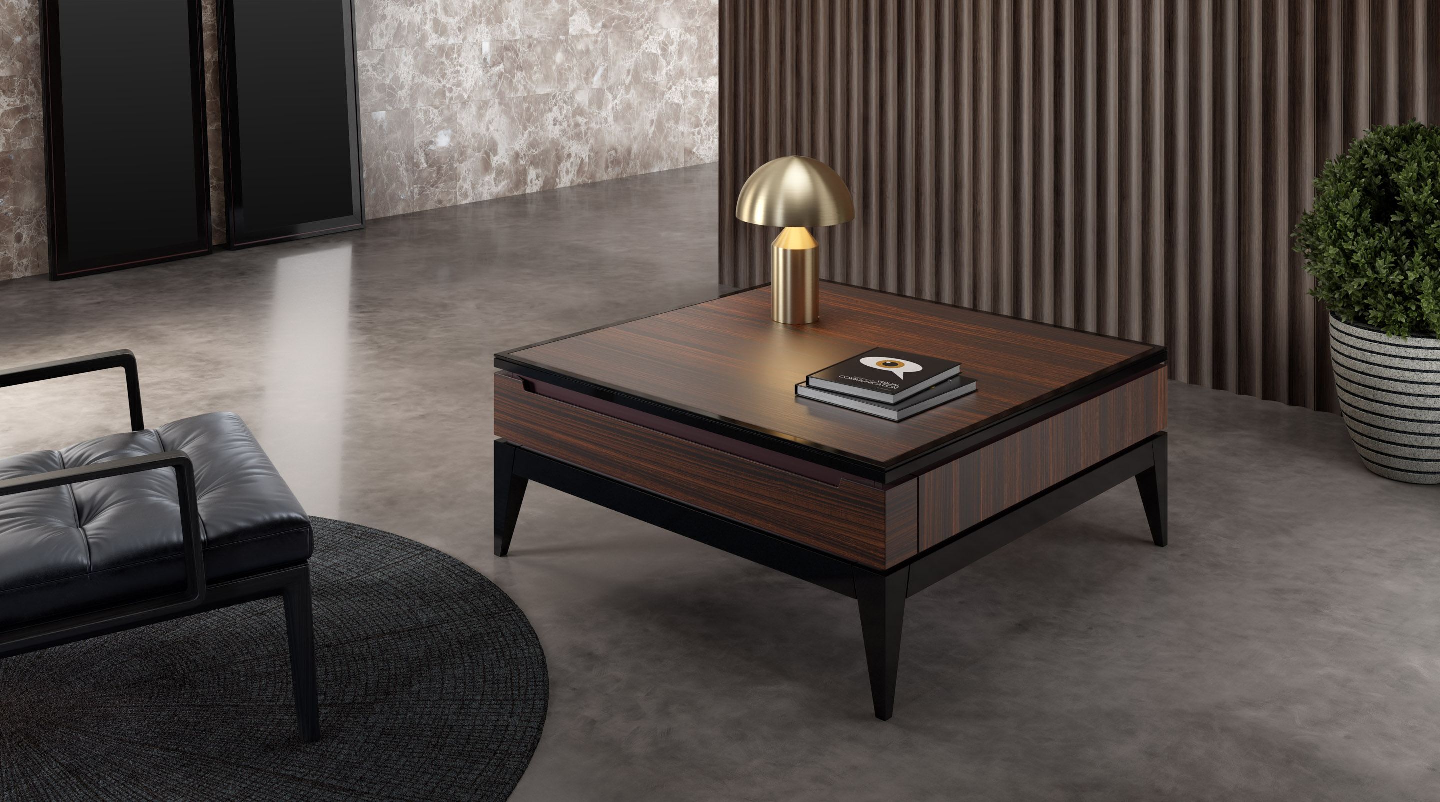 

Стол журнальный Alto с выдвижным ящиком эвкалипт