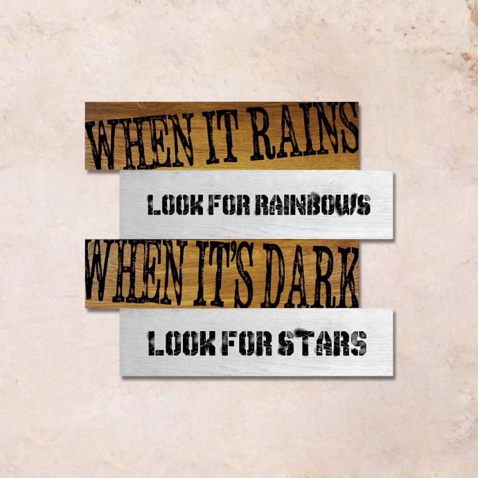 

Панно на дереве Look For Stars 45х40
