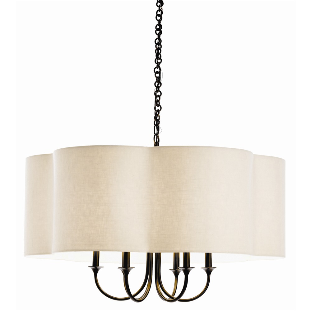 

Подвесная люстра Rittenhouse Large Chandelier с белым абажуром