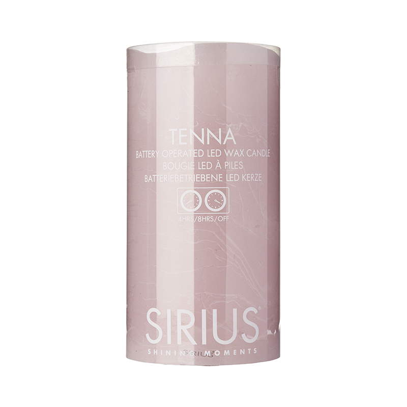 

Светодиодная свеча Tenna розового цвета с таймером