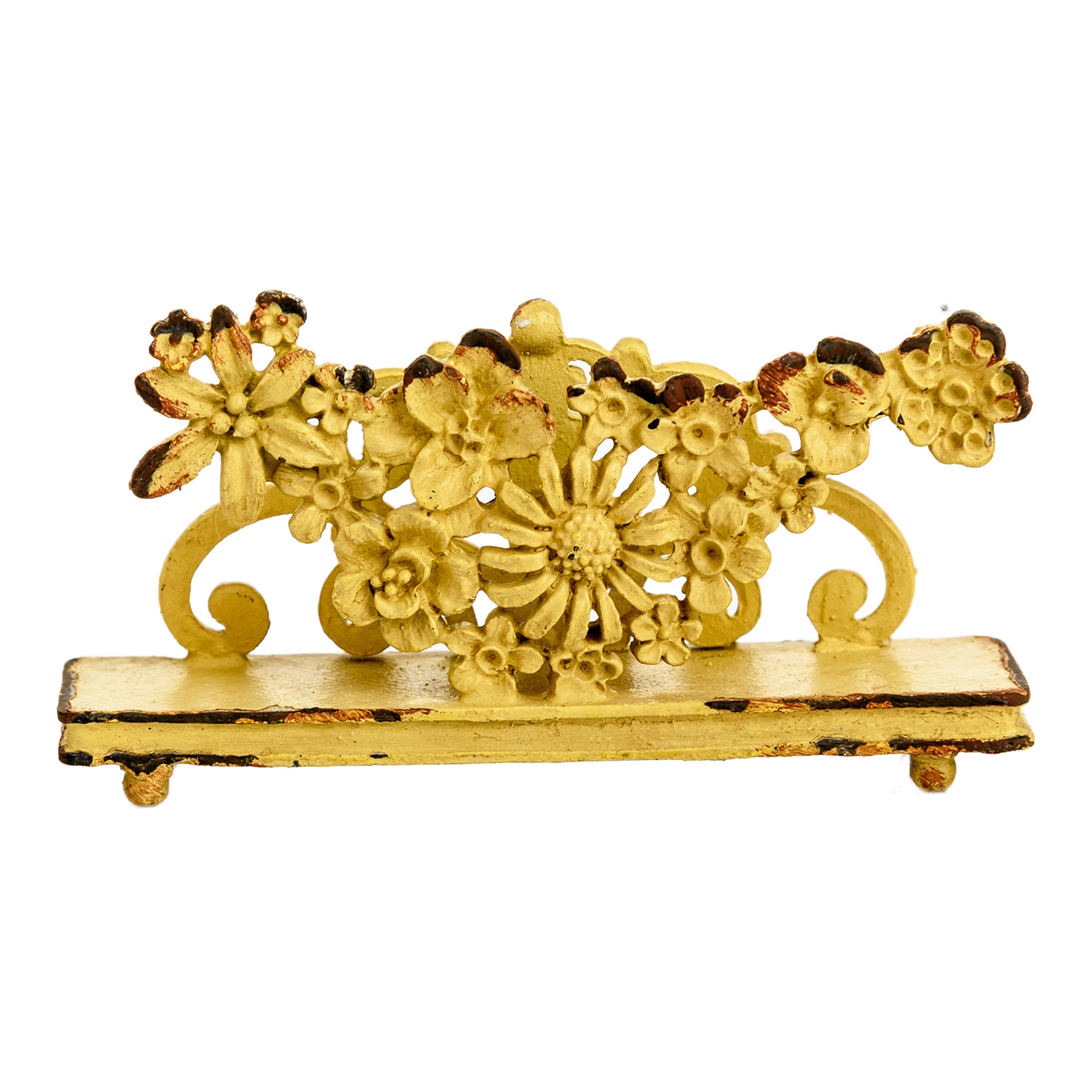 

Подставка для визиток Pewter Flower золотого цвета