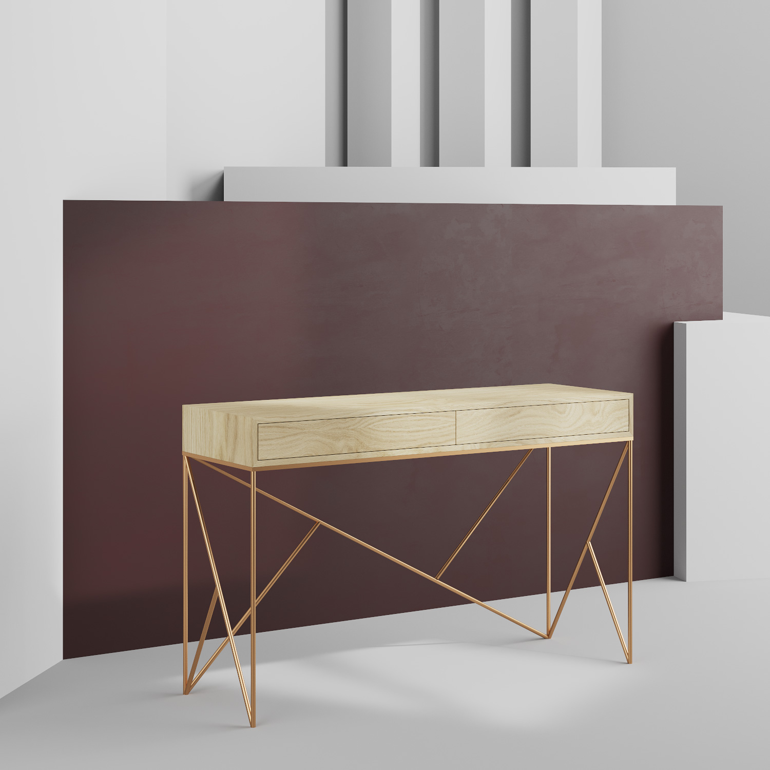 

Консоль Prince Line Box Gold с двумя ящиками