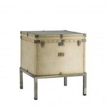 Столик VELLUM AND BRUSHED NICKLE BOX ON STAND Столик VELLUM AND BRUSHED NICKLE BOX ON STAND
