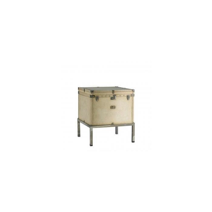 Столик VELLUM AND BRUSHED NICKLE BOX ON STAND Столик VELLUM AND BRUSHED NICKLE BOX ON STAND