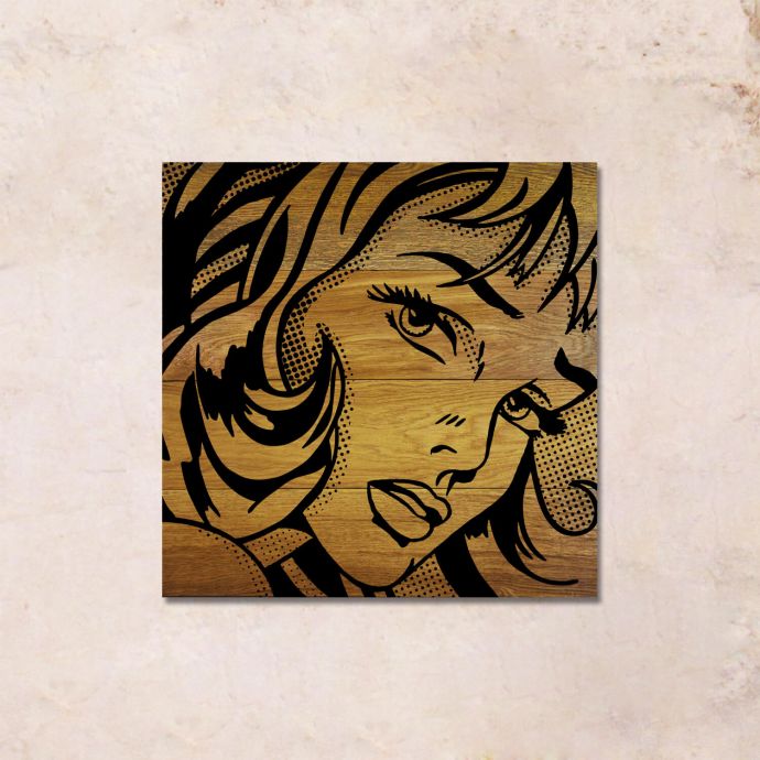 

Картина на дереве Pop Art Girl