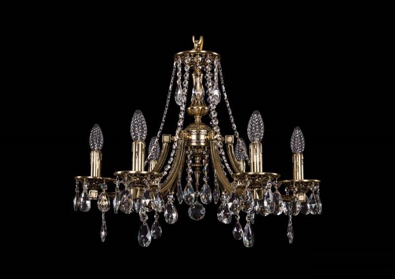 

Подвесная люстра Bohemia Ivele с хрустальными цепочками и кулонами