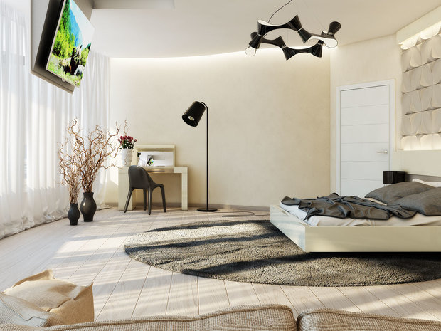 Фотография: Спальня в стиле Хай-тек – фото на INMYROOM