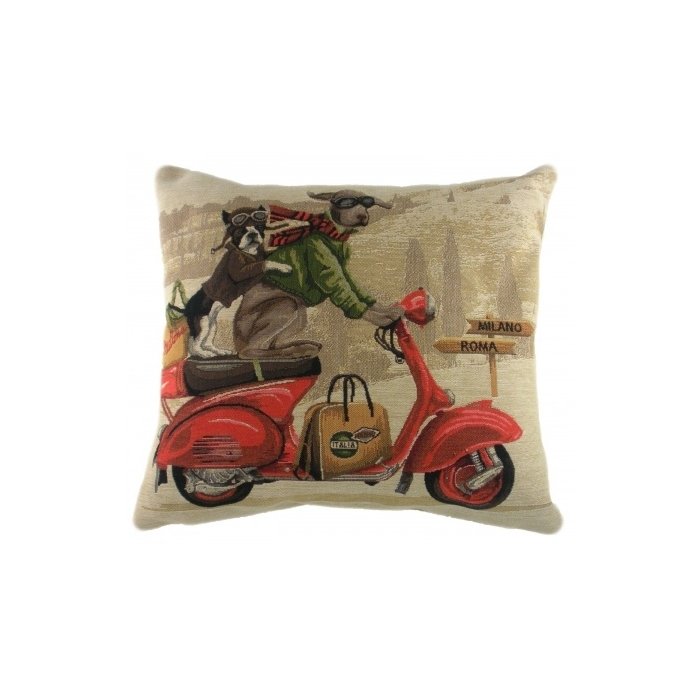 Подушка с принтом Scooter Dogs Red Подушка с принтом Scooter Dogs Red