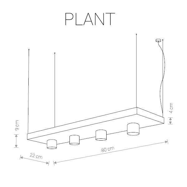 

Подвесной светильник Plant белого цвета