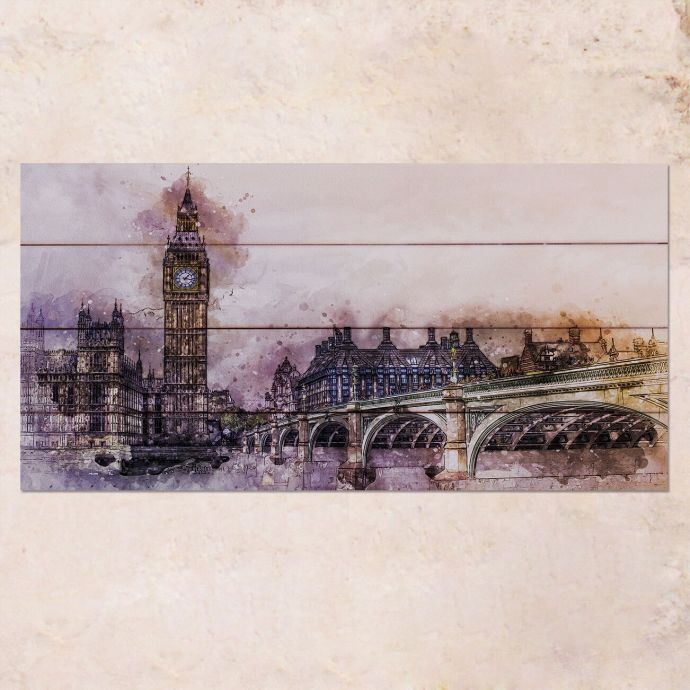 

Картина на дереве Westminster Bridge 40х80