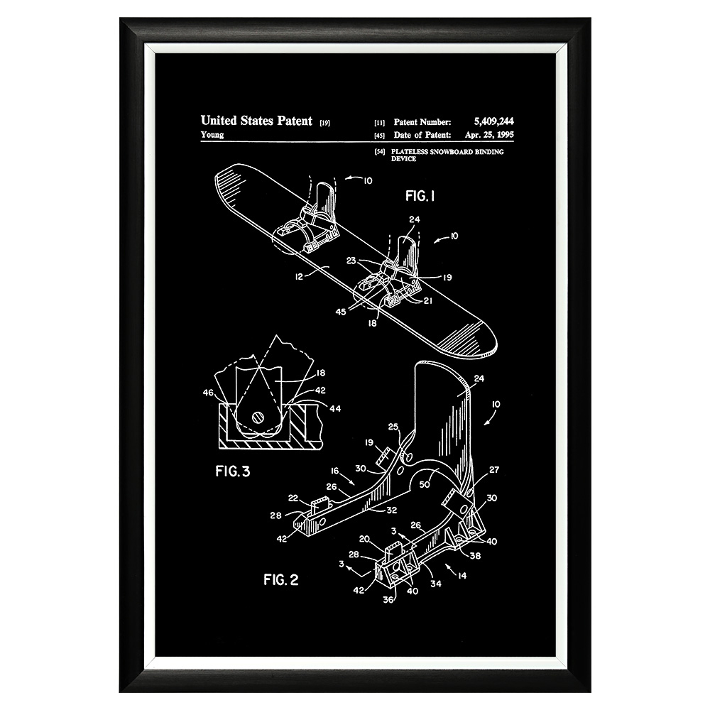 

Арт-постер патент на сноуборд 1995