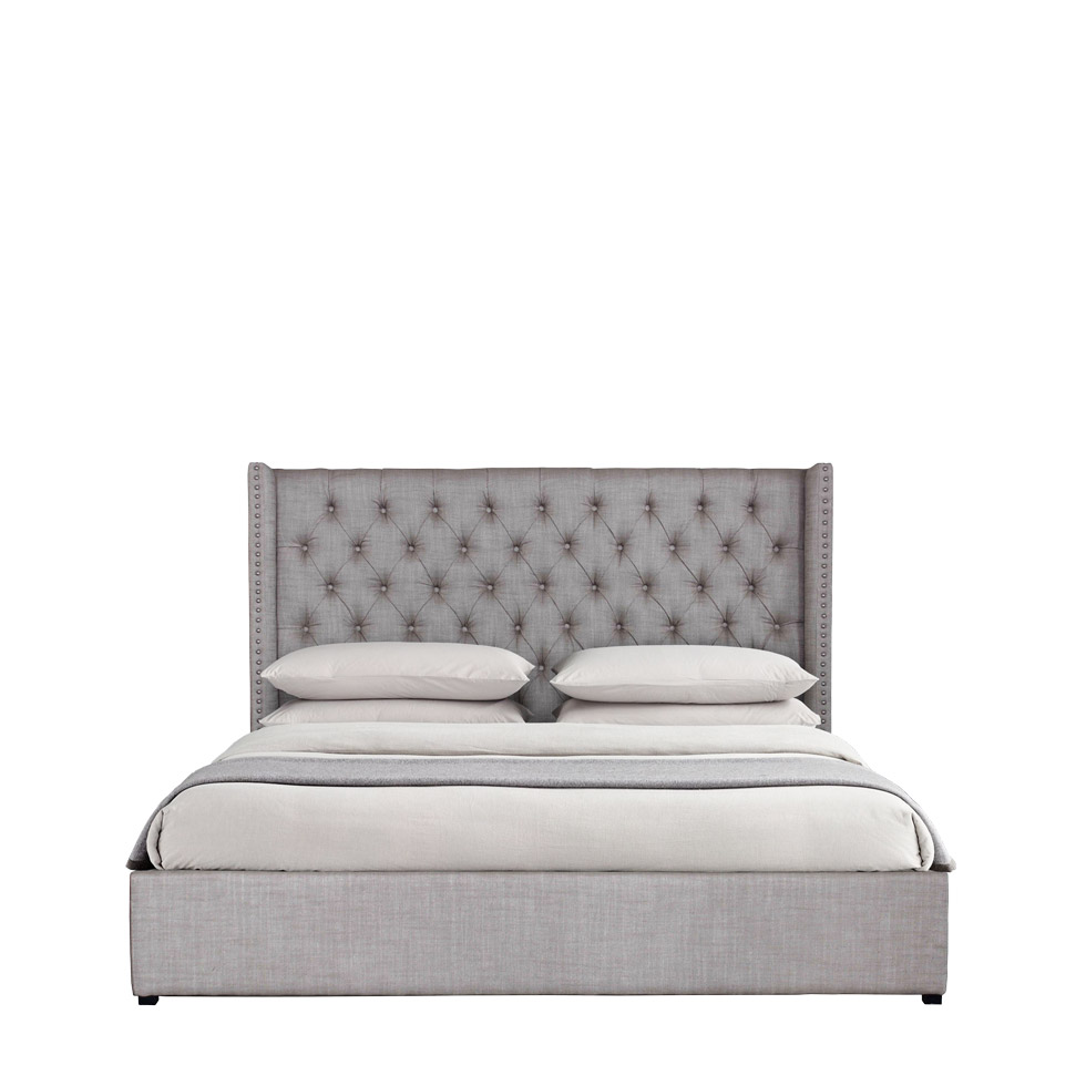 

Кровать Chloe King Size серого цвета 180х200