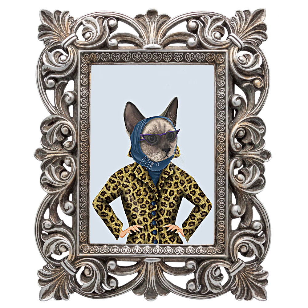 

Репродукция мисс лео в раме из полистоуна